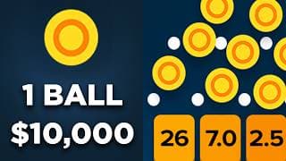 I dropped a $10,000 Plinko ball..
